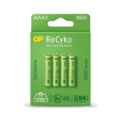 Презареждаща акумулаторна батерия GP R03 AAA 1000mAh NiMH 100AAAHCE-EB4 - 4бр.