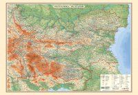 Стенна карта:  България природно - географска карта - 100х70cm