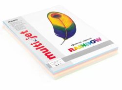 Цветен картон микс Multi Jet Rainbow - наситен цвят, A4, 5x25л. 160g/m2