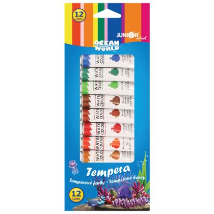 Темперни бои Junior Ocean World 12 цвята, 12 ml