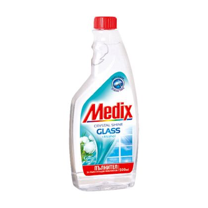 Препарат за стъкло и прозорци пълнител Medix Glass Cotton - 500ml