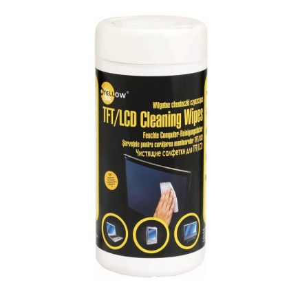 Мокри почистващи кърпички за екрани - Yellow One TFT, 100бр.
