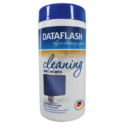 Мокри почистващи кърпи за екрани - Data Flash, 100бр.