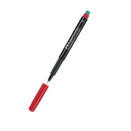 Перманентен тънкописец Faber-Castell 1513 OHP F - син, зелен, червен, черен