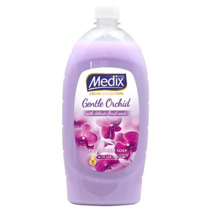 Течен крем сапун за ръце с помпа Medix CREAM COLLECTION Gentle Orchid 800 ml