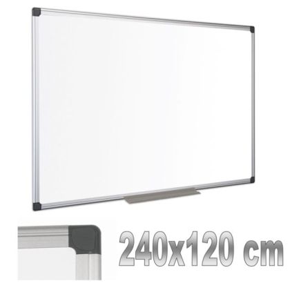 Бяла дъска с алуминиева рамка магнитна Bi-office 120х240 см