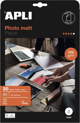 Двустранна матирана фотохартия APLI Presentations Matt - 170g/m², 20л.