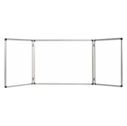 Тройна бяла дъска Bi-Office с алуминиева рамка 120х180/120х360см - магнитна