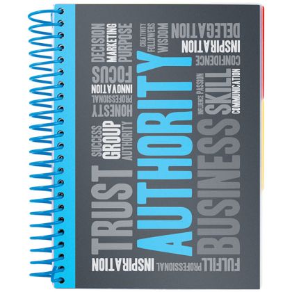 Тетрадка Axent - А5, 120 л. спирала, каре, PP разделители, син