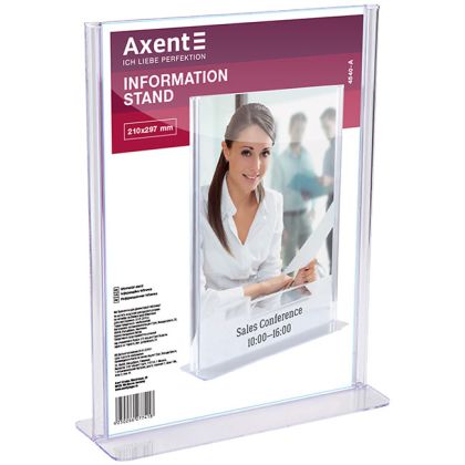 Информационна поставка - Axent, A4, вертикална