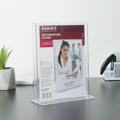 Информационна поставка - Axent, A5, вертикална, Т-образна