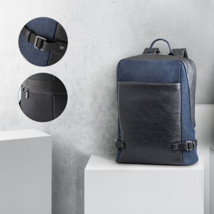 DIVERGENT BACKPACK I. Раница за лаптоп до 15.6'' от деним и полиуретан