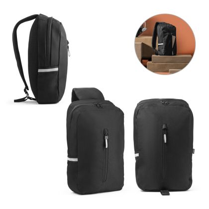 DELFOS. 300D recycled polyester и 600D recycled polyester раница с една каишка, с подплата от 210D рециклиран полиестер