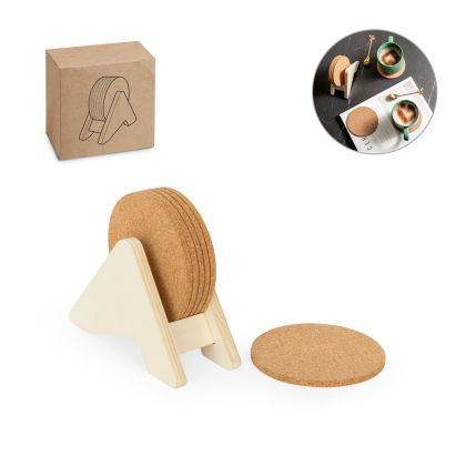 PLYCORK. Стойка от шперплат с 6 коркови подложки