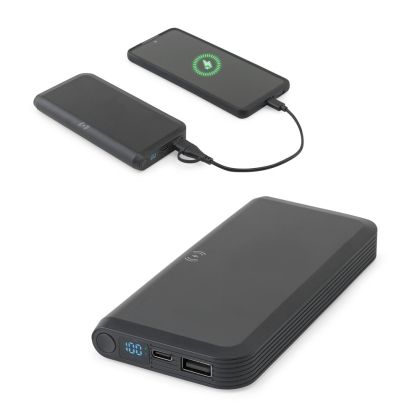 BECKER 10. 10 000 mAh преносима батерия от рециклиран ABS (100% rABS) с 15W супер бързо безжично зарядно устройство