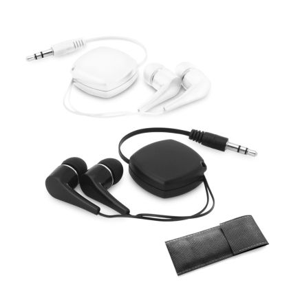 PINEL. Прибиращи се слушалки с 0.75 м ABS кабел