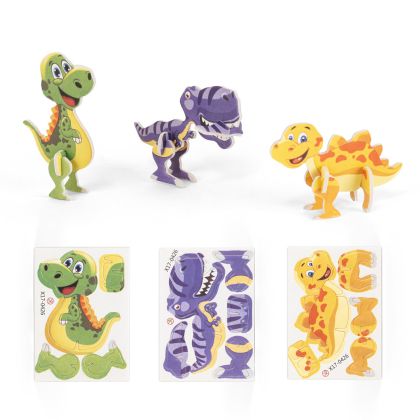 DINOSAURUS. 3D пъзел от хартия във формата на динозавър