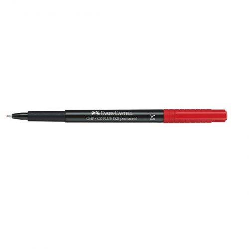 Перманентен тънкописец Faber-Castell 1525 OHP M Червен