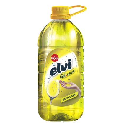 Препарат за съдове гел и омекотител Elvi Lemon 5 l Жълт