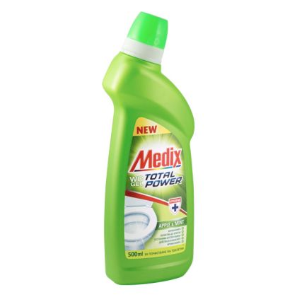 Почистващ препарат Medix WC Gel Total Power Apple and Mint 500 ml  