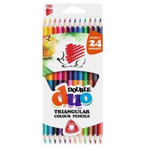 Цветни моливи Ico Hedgehog двустранни 12 бр. 24 цвята