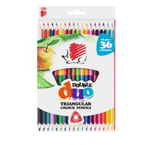 Цветни моливи Ico Hedgehog двустранни 18 бр. , 36 цвята