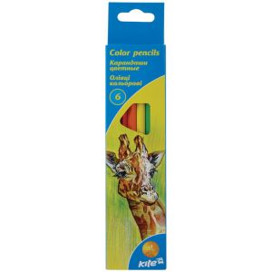 Цветни моливи Kite Animal 6 цвята