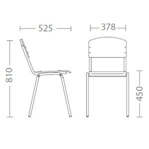 Ученически стол Tina Alu Бук E-263