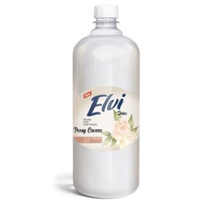 Течен сапун пълнител Elvi Peony Cream - 1l, бял