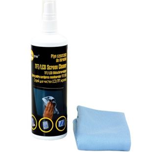 Почистващ спрей за екрани + микрофибърна кърпа - Yellow One, 250ml