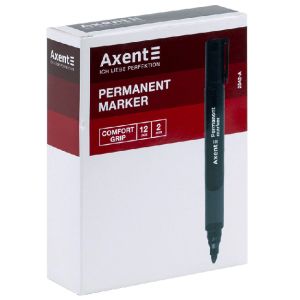 Перманентен маркер Axent Comfort Grip 2542-01-A с объл връх - син, червен, черен