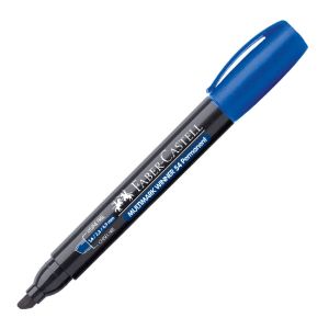 Перманентен маркер Faber-Castell 54 със скосен връх - син, зелен, червен, черен