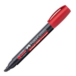 Перманентен маркер Faber-Castell 54 със скосен връх - син, зелен, червен, черен