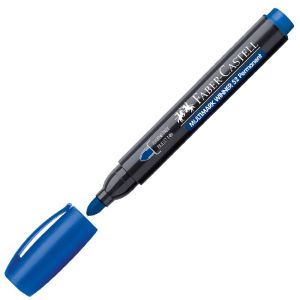 Перманентен маркер Faber-Castell Winner 52 с объл връх - син, червен, черен