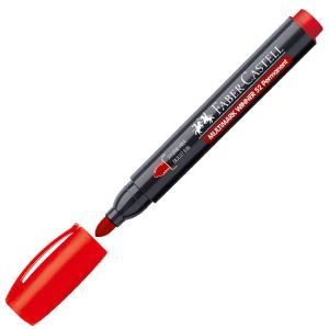 Перманентен маркер Faber-Castell Winner 52 с объл връх - син, червен, черен