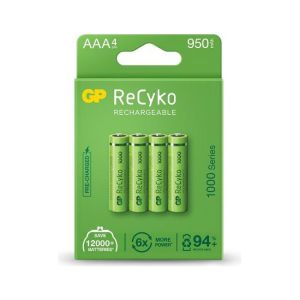 Презареждаща акумулаторна батерия GP R03 AAA 1000mAh NiMH 100AAAHCE-EB4 - 4бр.