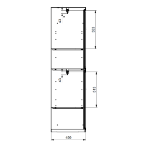 Метален гардероб Sus 322W - 600x500x1800mm