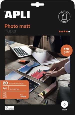 Двустранна матирана фотохартия APLI Presentations Matt - 170g/m², 20л.