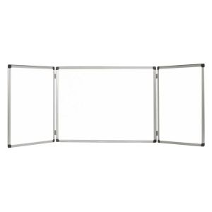 Тройна бяла дъска Bi-Office с алуминиева рамка 120х180/120х360см - магнитна