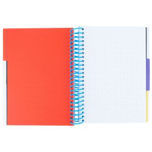 Тетрадка Axent - А5, 120 л. спирала, каре, PP разделители, син