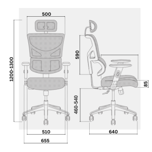 Мениджърски стол Ergo Black