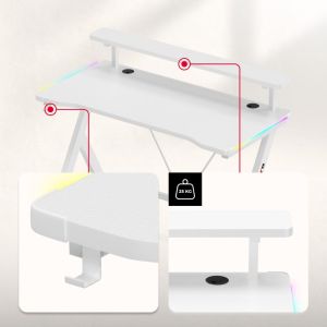 Геймърско бюро Hero 1.9 RGB, 120см