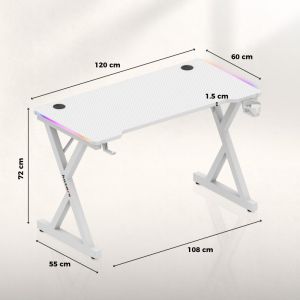 Геймърско бюро Hero 2.3 RGB, 120см