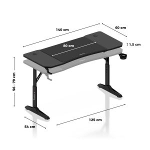 Геймърско бюро Hero 3.6, 140см