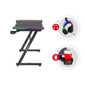 Геймърско бюро Hero 4.8 RGB, 160см