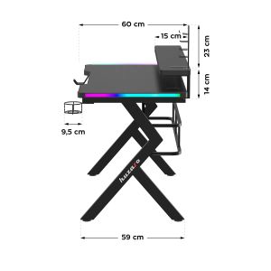 Геймърско бюро Hero 5.0 RGB, 120см