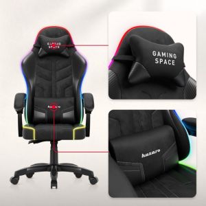 Геймърски стол Force 2.7 - RGB LED подсветка, велур