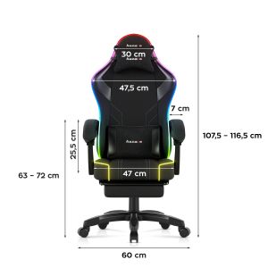 Геймърски стол Force 3.7 - RGB LED подсветка