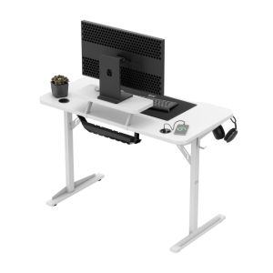 Бюро Leader 5.1 с поставка за монинтор - 115см, бял