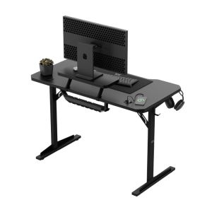 Бюро Leader 5.1 с поставка за монинтор - 115см, черен